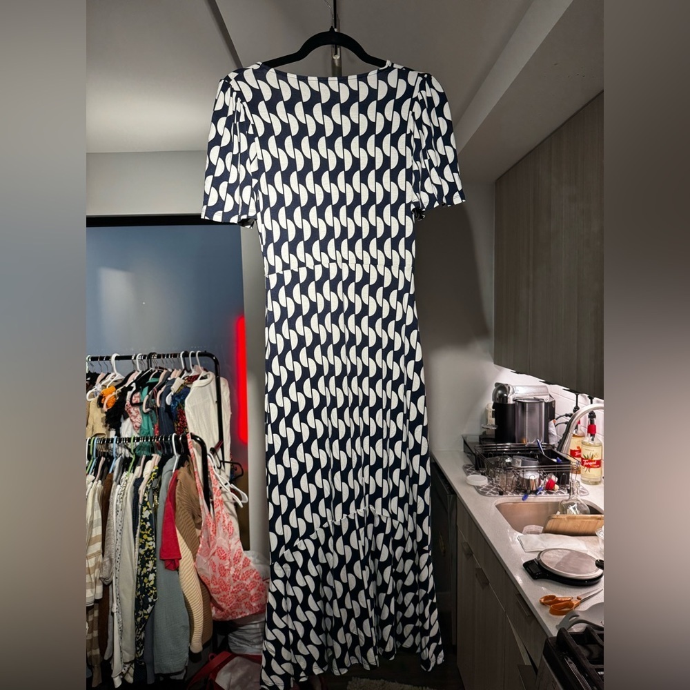 Boden Blue Felicity Jersey Midi Tea Dress Size 6 - Picture 6 of 6